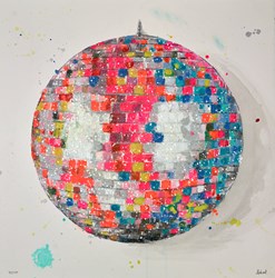 Disco by Stephen Graham - Original on Paper sized 22x22 inches. Available from Whitewall Galleries